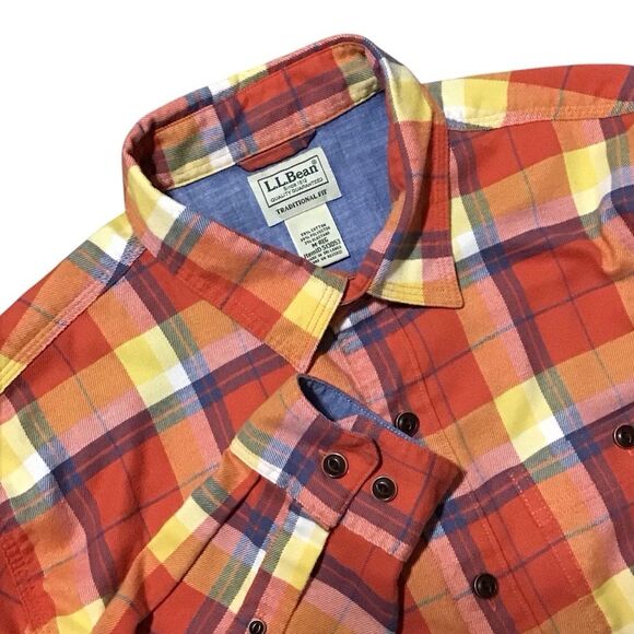 L.L. Bean Other - L.L. Bean‎ Men's Traditional Fit BeanFlex All Season Plaid Flannel Shirt M Reg